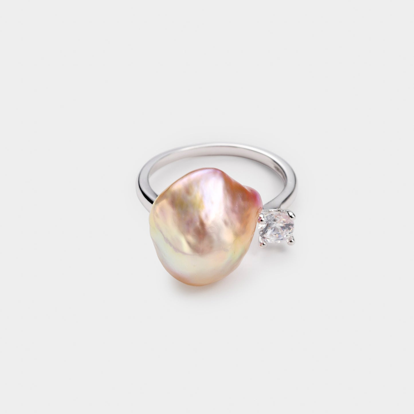 Aurora Baroque Pearl Open Ring