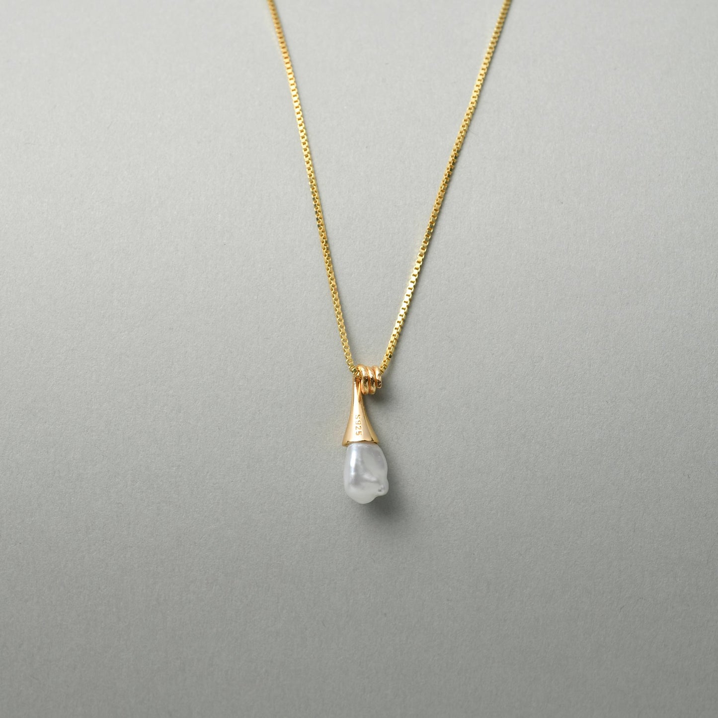 Blue Keshi Pearl Drop pendant