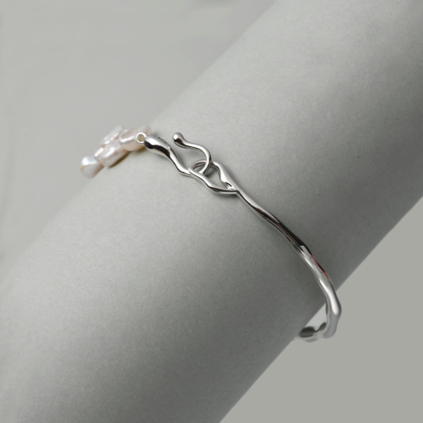 Keshi Pearl Half Chain Bracelet