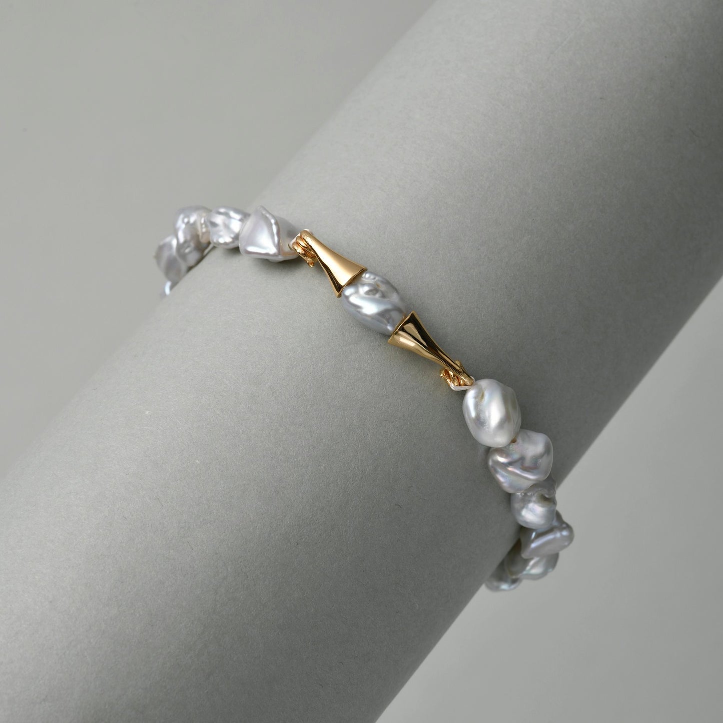 Blue Keshi Pearl Accent Bracelet