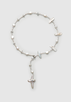 Cross pear necklaces