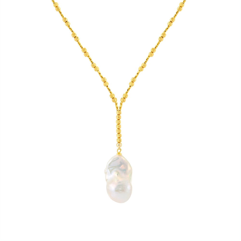 Matilda | White Baroque Pearl Necklace