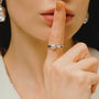 Elowen | Pale Blue Baroque Pearl Silver Ring - image 2