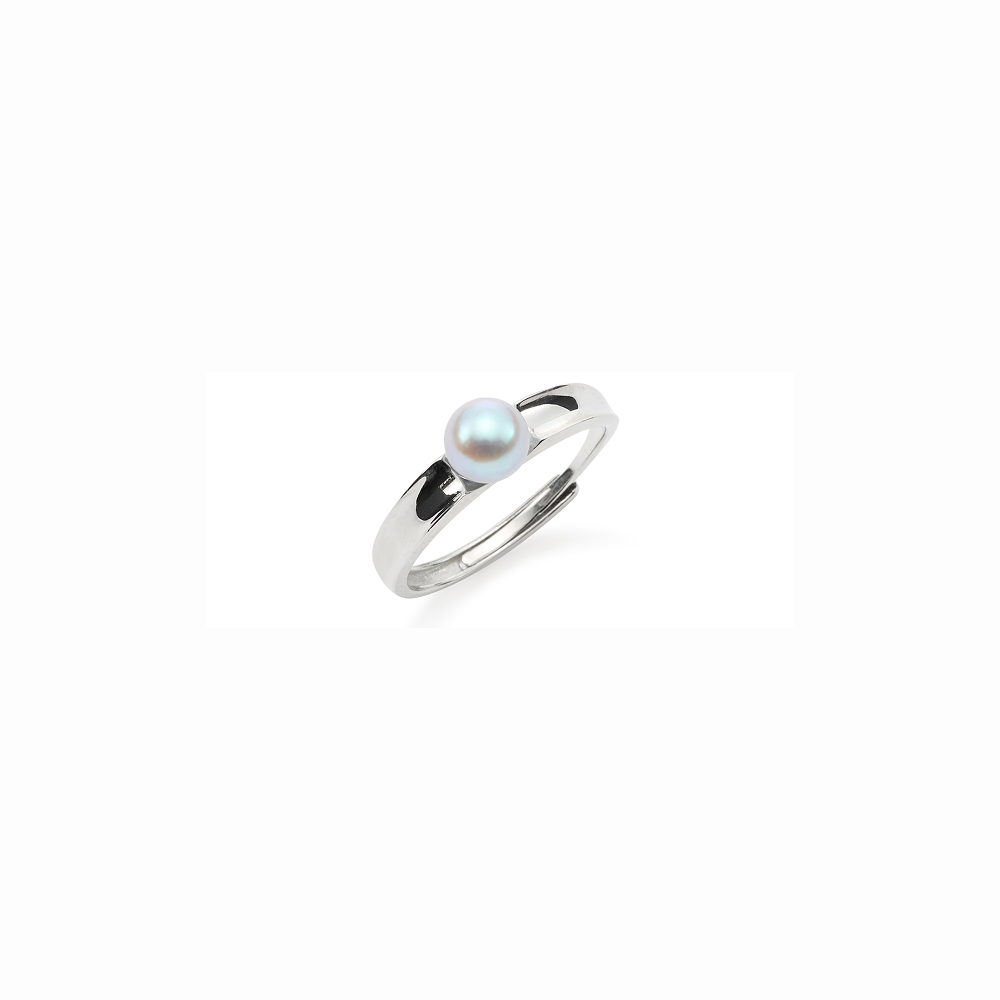 Elowen | Pale Blue Baroque Pearl Silver Ring - image 3