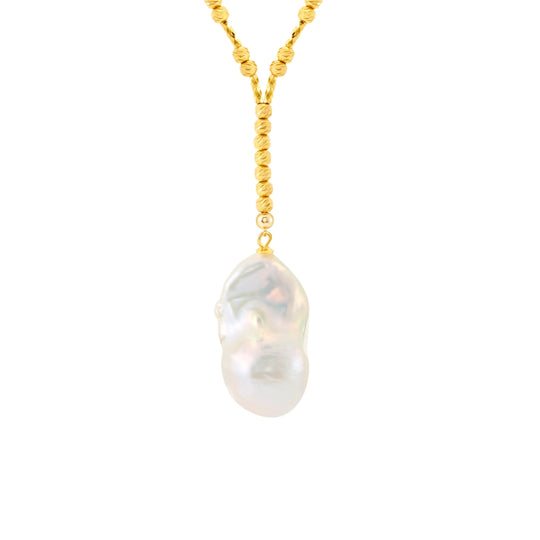 Matilda | White Baroque Pearl Necklace