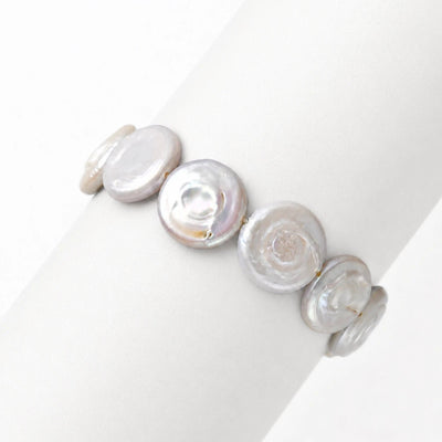 Roman Holiday Coin Pearl Bracelet