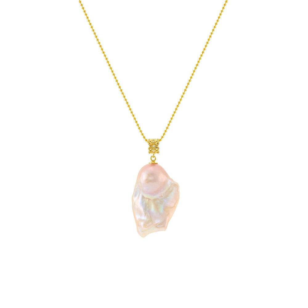 Arabella | Pink Baroque Pearl Pendant