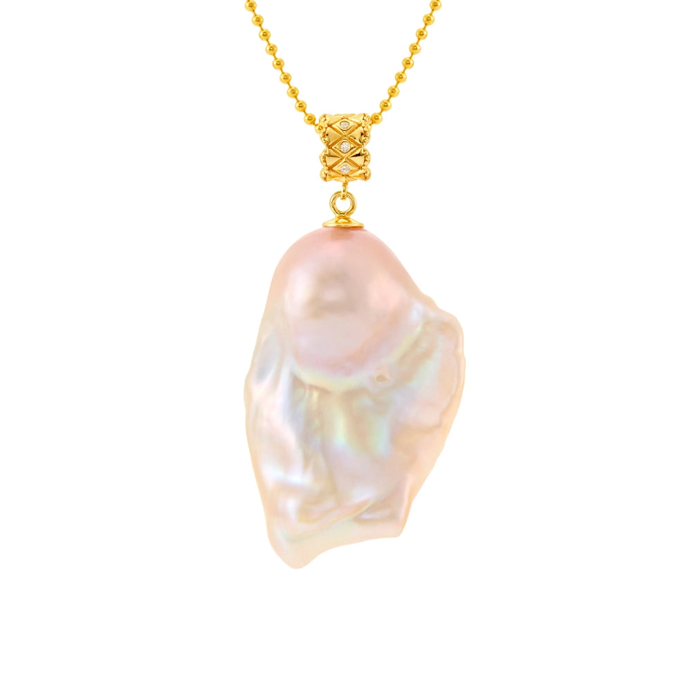 Arabella | Pink Baroque Pearl Pendant