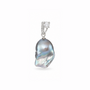 Cecily | Gray Baroque Pearl Silver Earrings - image 3