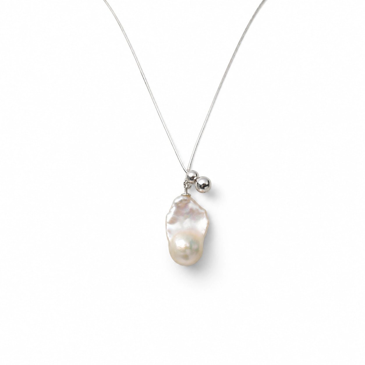 Baroque blue mini drop pearl pendant sterling silver official studio shot