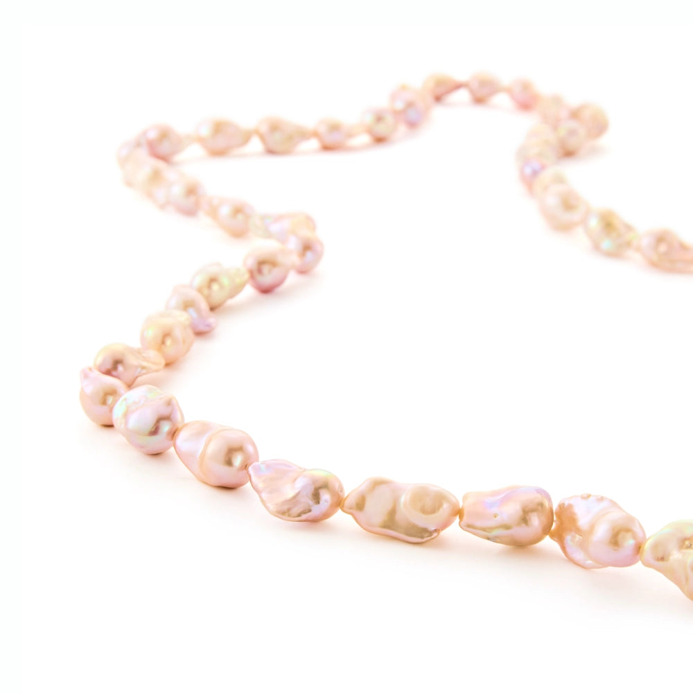 Clementine | Pink Baroque Pearl Necklace
