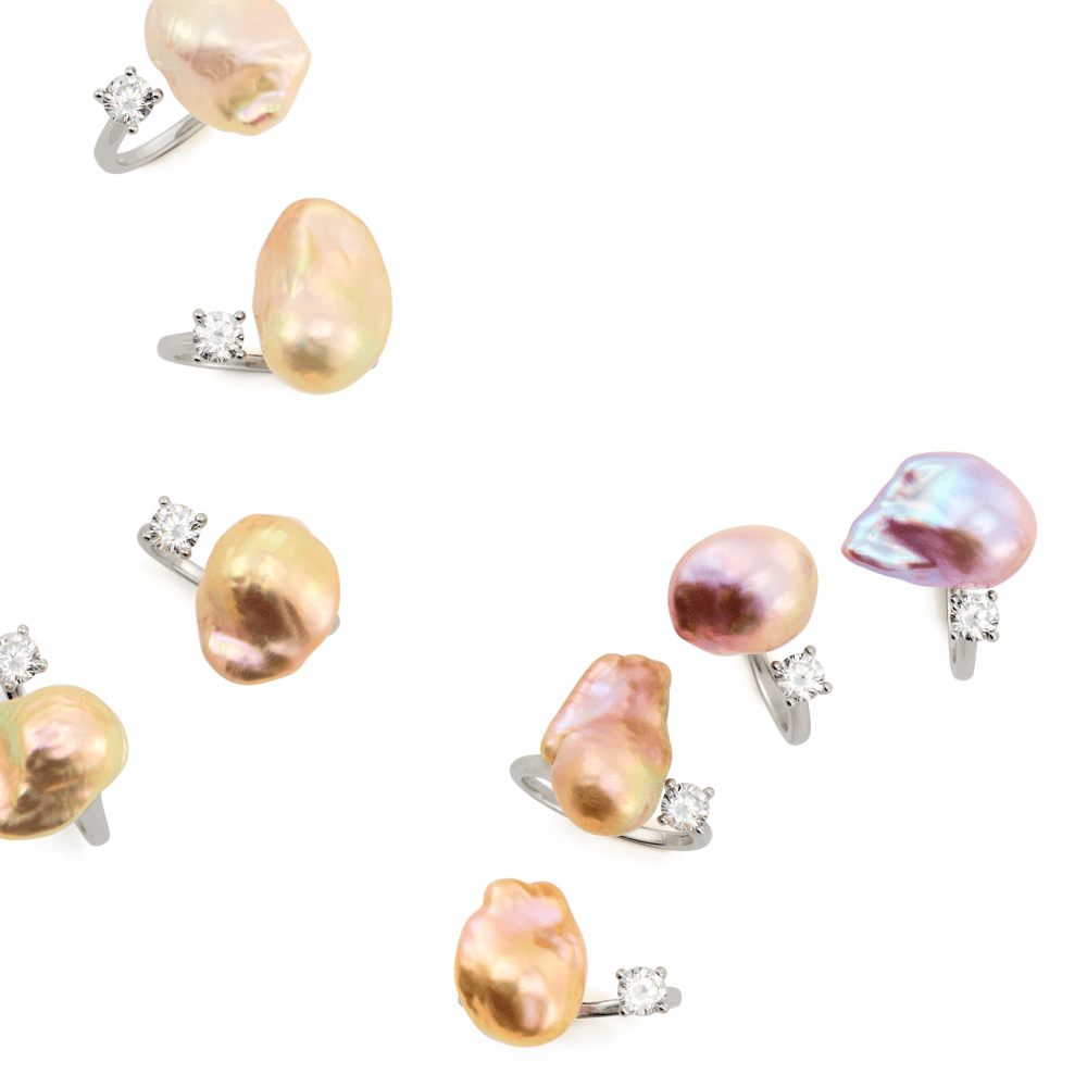 Ether | Multicolor Baroque Pearl Silver Ring