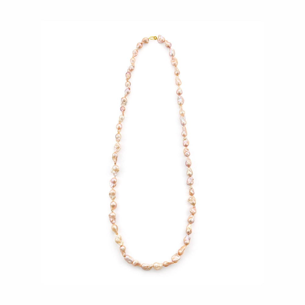 Clementine | Pink Baroque Pearl Necklace