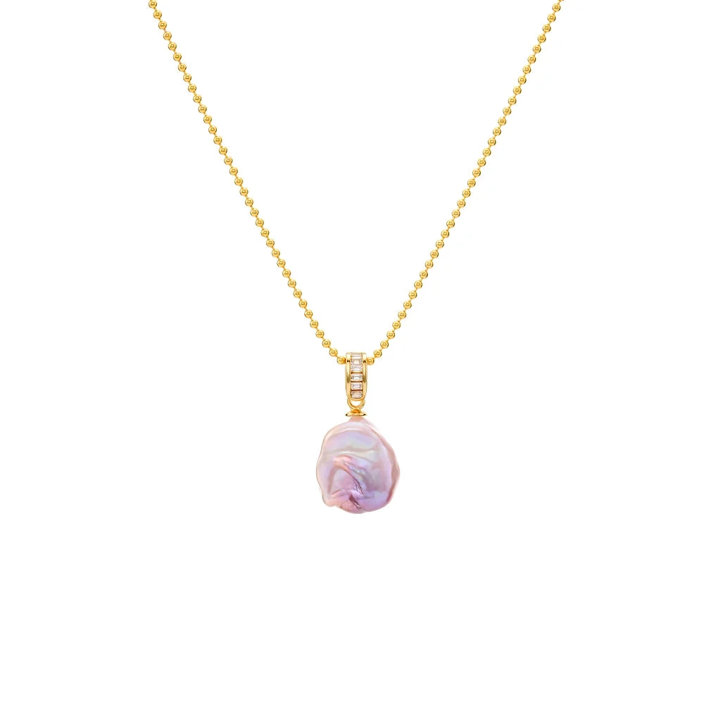 Elodie | Purple Baroque Pearl Pendant