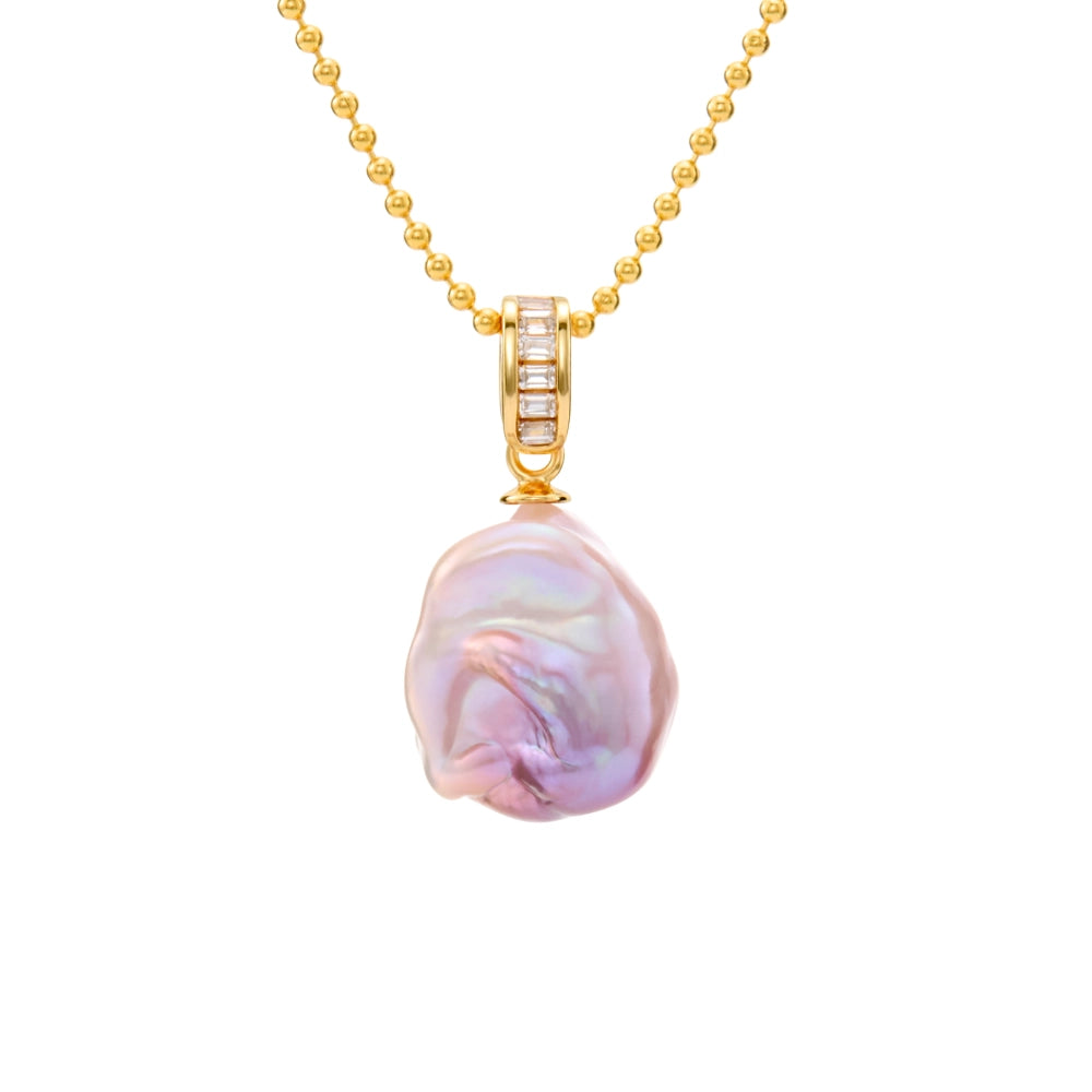Elodie | Purple Baroque Pearl Pendant