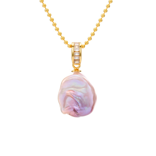 Elodie | Purple Baroque Pearl Pendant