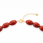 Bryony | Red Agate & Pink Baroque Pearl Gold Necklace - image 5