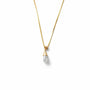 Sunlit Ripples blue Keshi pearl drop pendant 18k gold official studio shot