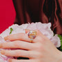 Verity | Pink Baroque Pearl Gold Ring - image 2
