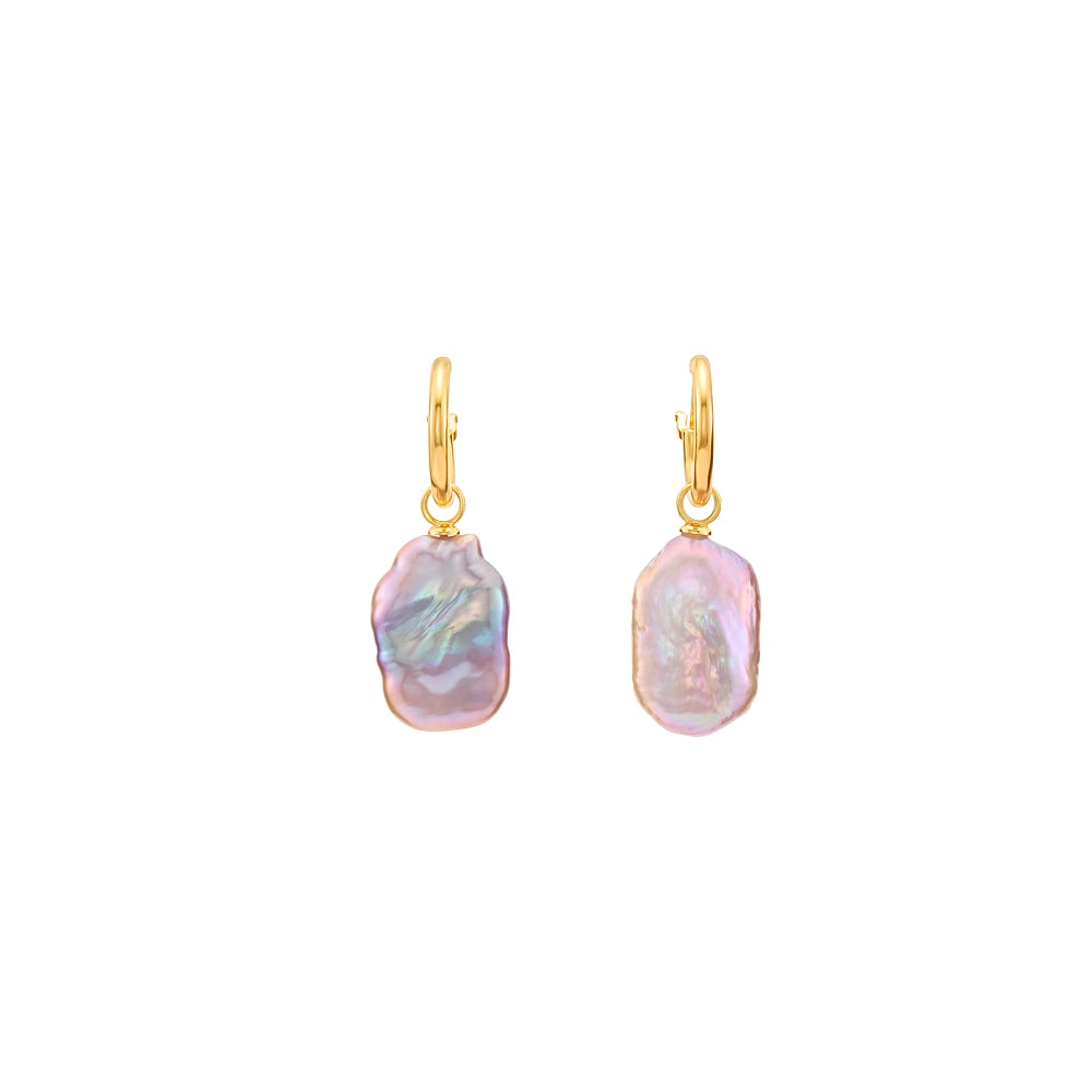 Ottilie | Purple Baroque Pearl Earrings