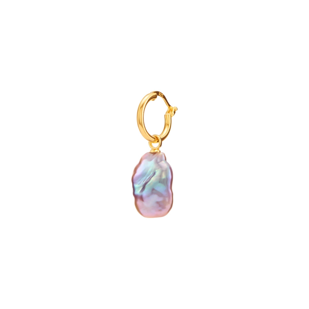 Ottilie | Purple Baroque Pearl Earrings
