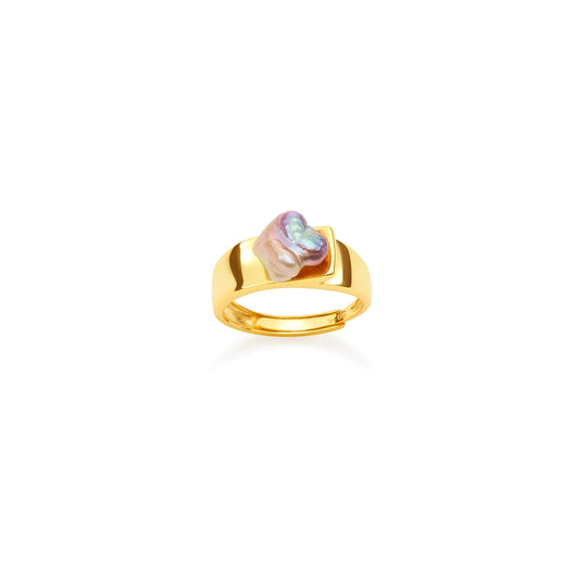 Beatrix | Purple Baroque Pearl Ring