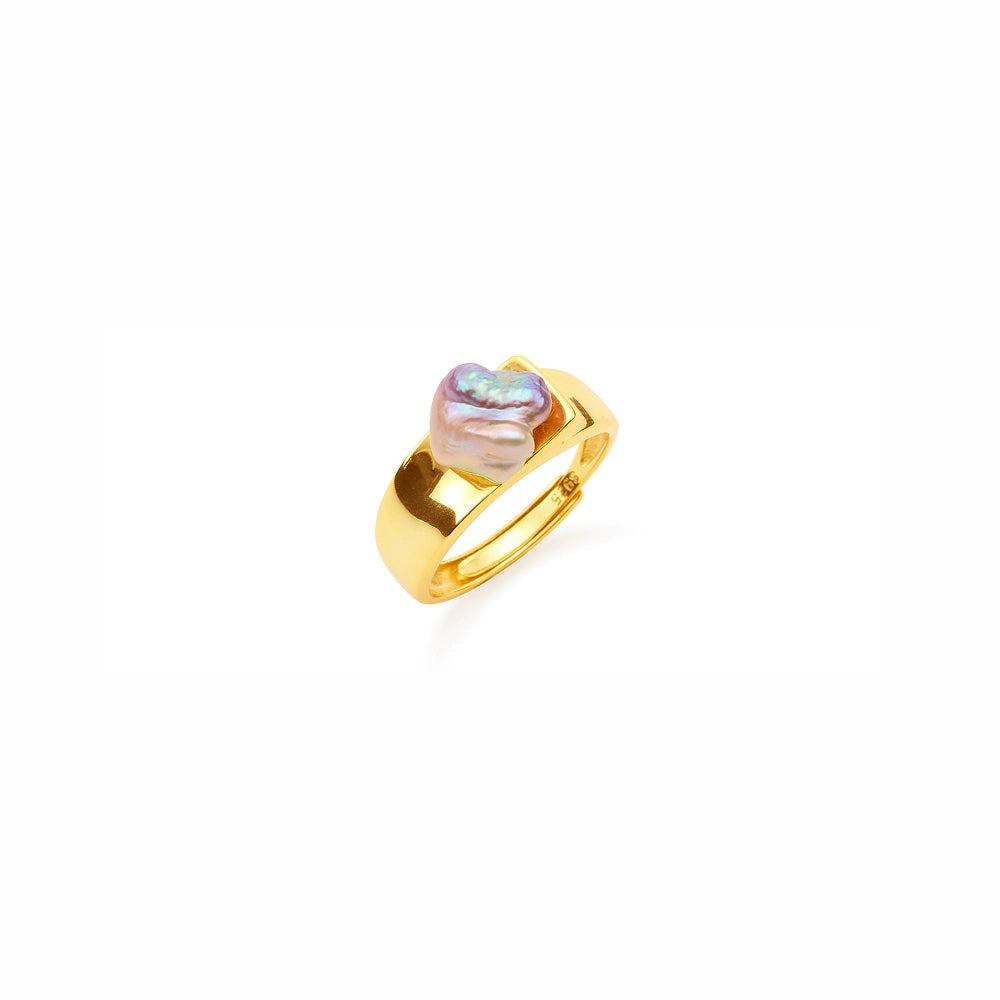 Beatrix | Purple Baroque Pearl Ring