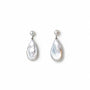 Teardrop dual baroque pearl drop earrings main view