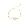 Jemima | Purple Baroque Pearl Bracelet