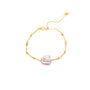 Jemima | Purple Baroque Pearl Bracelet