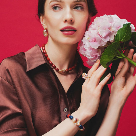Fenella | Multicolor Baroque Pearl Jewelry Set - image 2