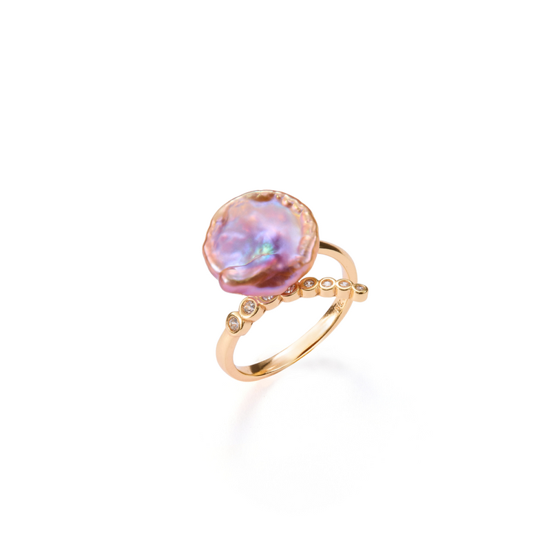 Aurora Petal Baroque Pearl Ring image 3