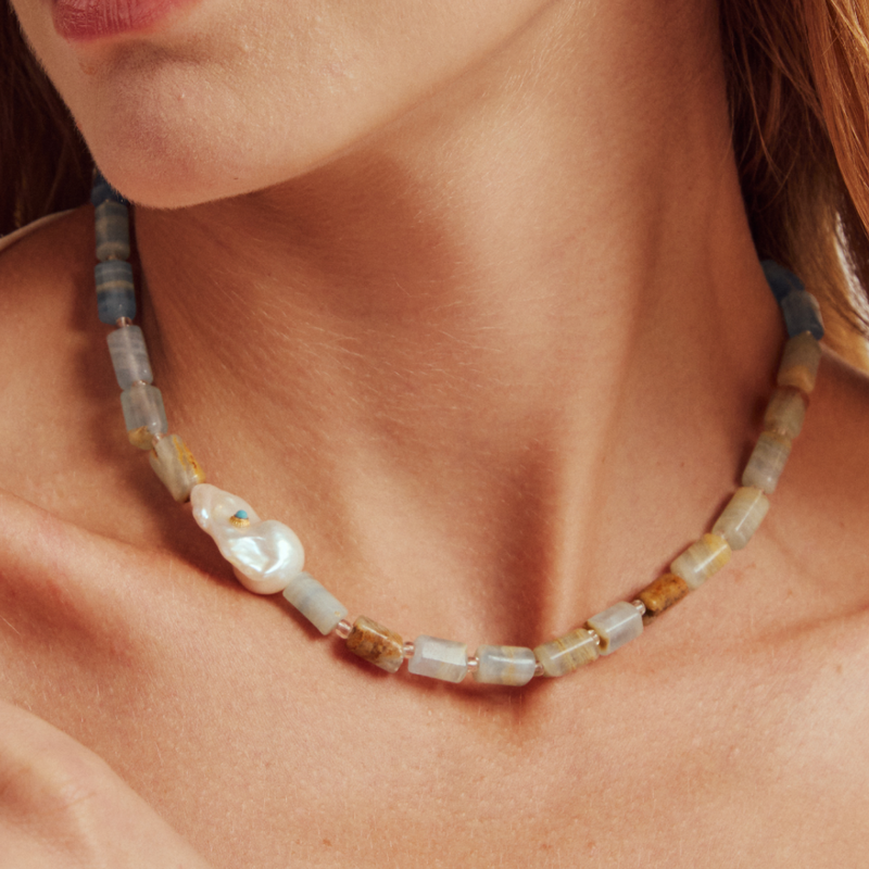 Azure Realm stick pearl Necklace image 2