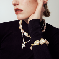 Baroque Cross Pearl With String Of Beads Pearls Pendant thumbnail 1