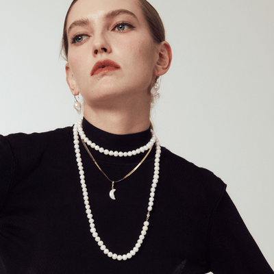 Boucles d'oreilles à crochet en perle baroque brillante