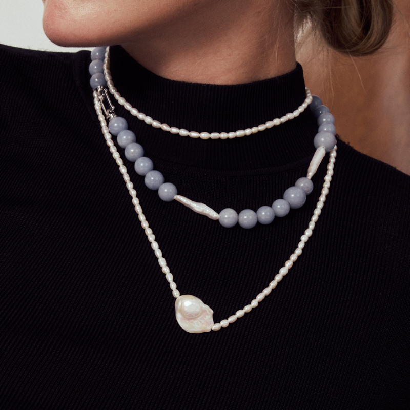 Baroque Statement Pearl Necklace image 2