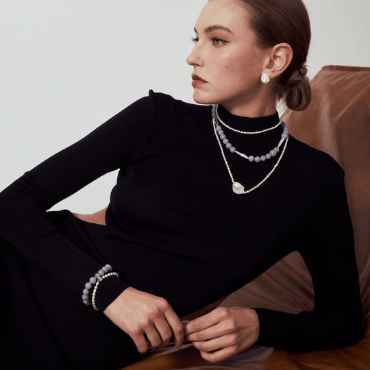Alice | White Baroque Pearl Mixed Jewelry Set