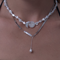 Baroque stick Lariat Pearl pendant thumbnail 4