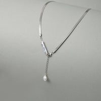 Baroque stick Lariat Pearl pendant thumbnail 3