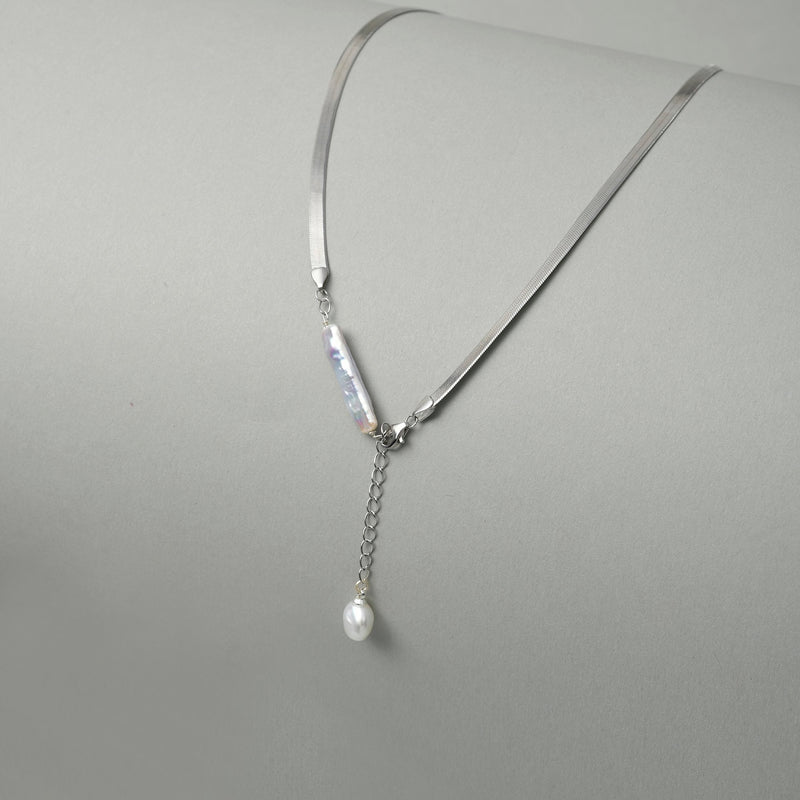 Baroque stick Lariat Pearl pendant image 4