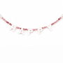 Baroque Hour HAPPY letter tourmaline & pearl beaded silver necklace studio shot