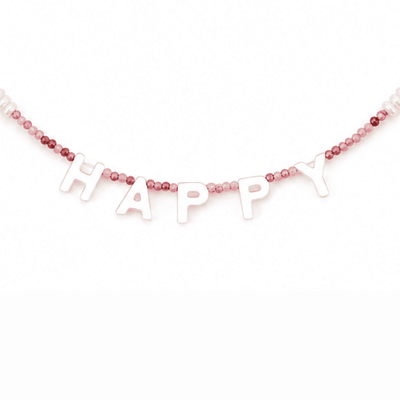 Nectar | Pink Baroque Pearl White Mother of Pearl Tourmaline Necklace
