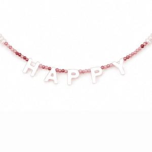 Nectar | Pink Baroque Pearl White Mother of Pearl Tourmaline Necklace