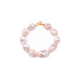 Baroque Hour full strand natural baroque pearl 18k gold plated bracelet