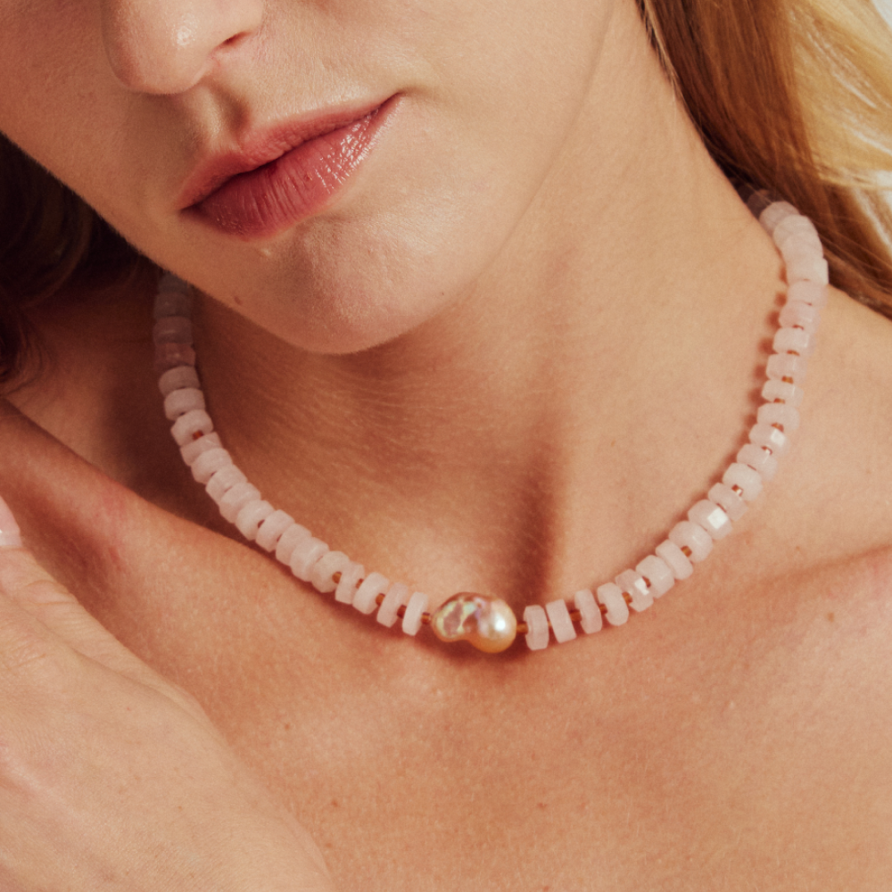 Collier de perles baroques Blush Aura thumbnail 1