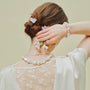 Bold statement big freshwater baroque pearl strand choker necklace and bracelet