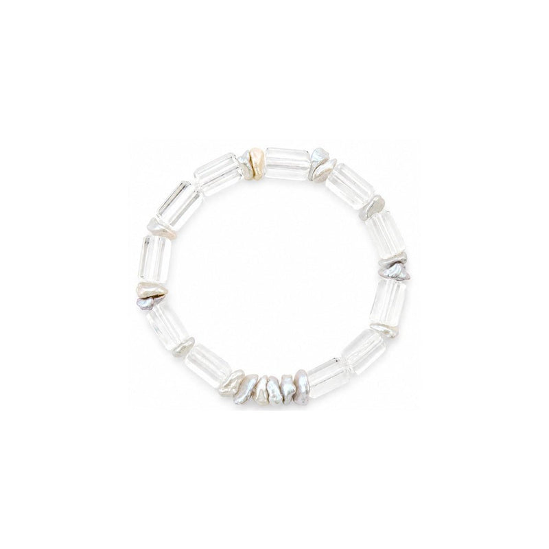 Celeste | White Keshi Baroque Pearl Mixed Gemstone Jewelry Set image 7