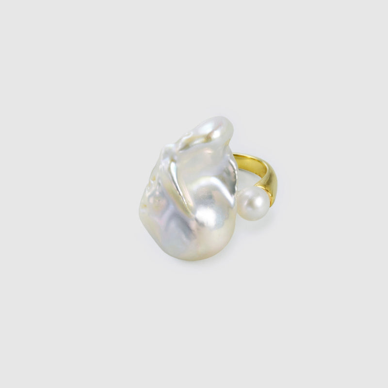 Celestial Duo Baroque Pearl Ring image 5