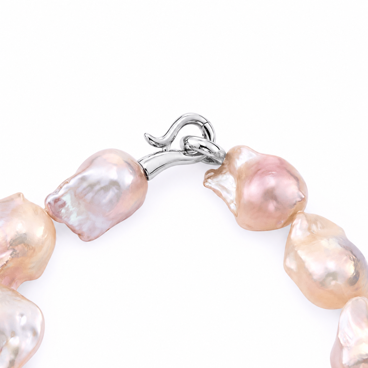 Lume | Pink Baroque Pearl Silver Bracelet