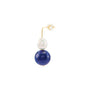 Close up of 7-9mm oval baroque pearl and deep blue lapis lazuli bead